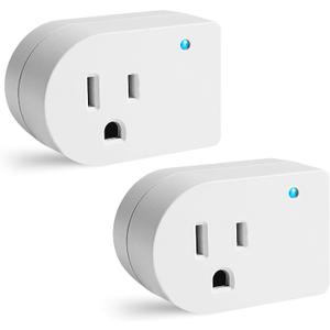 Single Surge Protector Outlet,Grounded Outlet Wall Tap Adapter with Indicator Light, 1 Outlet,245J/125V, ETL, White, 2Pack