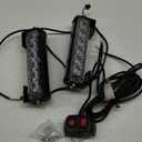 STDYSUN LED Emergency Strobe Lights Bar 2Pcs Red Blue Change White Double Color Warning Police Grille Lights Bar Surface Mount Fit for Motorcycle POV Utility Construction Vehicle and Tow Truck Van
