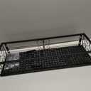 Hanging Railing Planter with Hooks, Iron Hanging Planter Holder, Balcony Plant Holder Railing Shelf Fence Hanging Flower Bucket for Outdoor Garden Window Porch Patio (23.6 x 7.8 x 4.7 Inch)