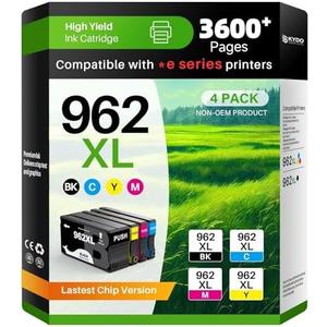 Skydo 962XL Ink Cartridge Combo Pack Compatible for 962 Ink Cartridges Work with Officejet Pro 9015e 9015 9010 9018e 9025e 9012e 9018 9025 9020 9012 Printers
