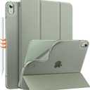 MoKo for iPad Air 11 Inch Case 7th/6th Generation M3/M2 2025/2024, iPad Air 5th/4th Gen 10.9" 2022/2020, Translucent Frosted Soft TPU Back Cover, Slim Protective Cover,Auto Wake/Sleep,Sage Green