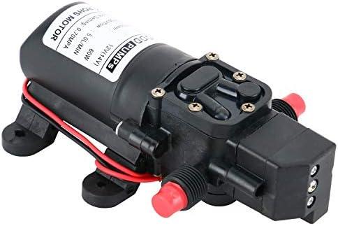 Amarine Made 12V Water Pressure Diaphragm Pump 5.0 L/min 1.3 GPM 60W Self Priming RV Booster Sprayer Pump Micropump For Home Garden Caravan/RV/Boat/Marine