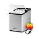 3 x Ice Makers Countertop, 26.5Lbs/24H Ice Machine with 2 Sizes Bullet Ice, 9 Ice Cubes Release in 6 Mins, Self-Cleaning Portable Ice Maker with Ice Scoop and Basket for Home Kitchen Office Bar RV