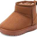 MK MATT KEELY Winter Boots Boys Girls Soft Warm Shoes Toddler Black Snow Boots (Toddler/Little Kid) (8.5 Toddler, Khaki)