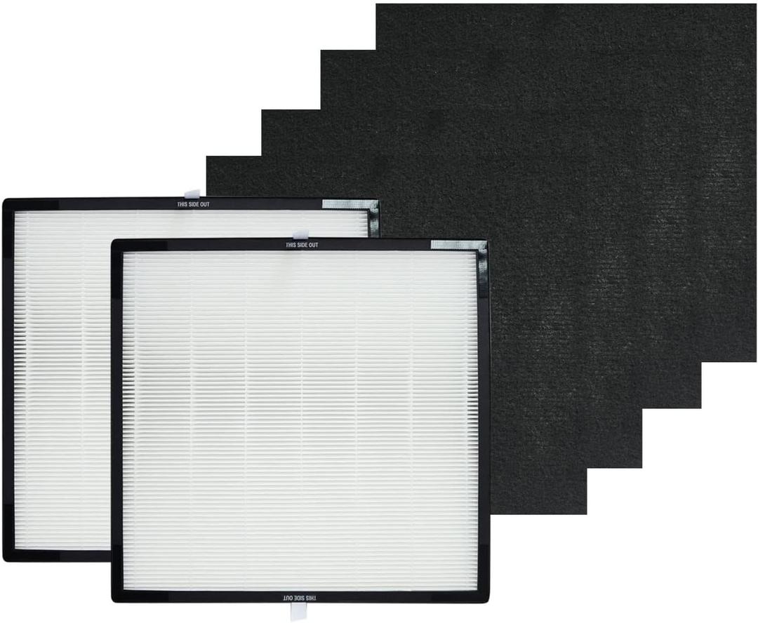 PUREBURG AK46000 Replacement Filter Set Compatible with Oreck Air Response Small WK16000 Air Purifier Type B1,2-Pack H13 HEPA + Activated Carbon Pre-Filters Air Clean Dust