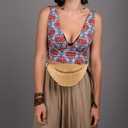 VALICLUD 1pc Summer Waist Bag Imitation Straw Woven Bag Chest Pouch Cross- body Bag