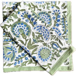 ATOSII Block Print Throw Pillow Covers, 18 X 18 - Set of 2, Decorative Couch Pillows for Living Room Bed Sofa, 100% Cotton Canvas Pillow Case for Home Decor & Outdoors, Preppy Throws