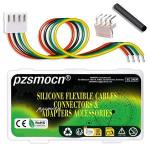 10 Sets/40 Pcs JST VH SMT 3.96mm Pitch 4 Pin 22AWG Silicone Cable Plug Socket Extension Cord Terminal Adapter Accessories Kit, Female Connector with Pre-Crimped Wire 20cm and Male Housing