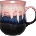 Bosmarlin Large Ceramic Coffee Mug, Big Tea Cup for Office and Home, 21 Oz, Dishwasher and Microwave Safe, 1 PCS (Pink)