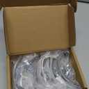 HOMOTEK 6 Pack Drawer Bin Cup Pulls Dresser Pulls for Cabinets Shiny Bright Brushed Satin Nickel - 3 Inch Hole Centers Furniture Handles,Kitchen Cabinet Hardware