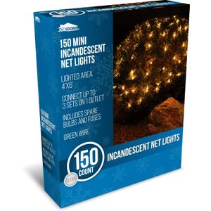 Joiedomi Christmas Net Lights,150 Warm White Net Lights for Indoor & Outdoor Decorations, Christmas Eve Night Decor, Tree, Bushes