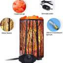 Shineled Himalayan Salt Lamp, Salt Rock Lamp Natural Night Light in Forest Design Metal Basket with Dimmer Switch (4.1 x 6.5 4.4-5lbs), 25Watt Bulbs & ETL Cord 1 Pack