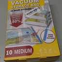 10 Medium Vaccum Storage Bags, Space Saver Vacuum Storage Bags Medium, Space Bags, Vacuum Seal Bags for Clothes with Travel Hand Pump