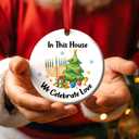 2 x Christmas Ornaments 2025 - Hanukkah Gifts, Hanukkah Ornaments for Tree, in This House We Celebrate Love Ornament, Jewish Ornaments, Chanukkah Christmas Ornament - Jewish for Women, Men, Adults