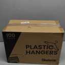 NEATERIZE Clothes Hangers Plastic 100 Pack For Adults - Plastic Hangers, The Perfect Coat Hanger and Space Saving Clothes Hangers for Closet, Percheros Ganchos para Colgar Ropa Hangars - Black Hangers