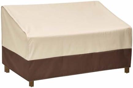 loriano 2-Seater Patio Sofa Cover, 100% Waterproof for Outdoor Loveseat Covers, 600D Oxford Fabric Heavy Duty Lawn Patio Furniture Covers 60" W x 40" D x 33" H