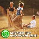 Shop Square Potato Sack Race Bags, 23x40 - Set of 6, Fun Burlap Sacks for Kids & Adults, Perfect for Field Day, BBQs, Picnics, Parties & More