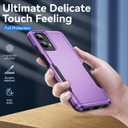 for Motorola Moto G 5G 2024 Case with Screen Protector, Moto G 5G 2024 Phone case,Slim Fit Military Grade Heavy Duty Rugged Protective Bumper Cover for Motorola G 5G 2024 (Purple)