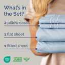 Queen Size 4 Piece Sheet Set - Comfy Breathable & Cooling Sheets - Hotel Luxury Bed Sheets for Women & Men - Deep Pockets, Easy-Fit, Extra Soft & Wrinkle Free Sheets - Sky Blue Oeko-Tex Bed Sheet Set
