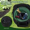 Garden Water Hose Holder Storage Bag PotWater Hose HiderHolds 150 ft Hose ,Bottom With Drain HolesPatio and Indoor-Black