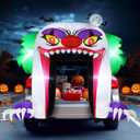 ZPISF 6 FT Halloween Inflatables Clown Archway Outdoor Decorations, Trunk or Treat Blow Up Car Decorations with Built-in LEDs for Halloween Decor