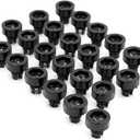 RTRHINOTUNING 100PCS Black Wheel Rim Lip Rivets Nuts of 7.5mm/0.3in Hole Replacement Plastic Rivets
