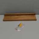 Oak Floating Shelves - Natural Wood Wall Mounted Display Picture Ledge - Home Office Living Room Bedroom Wall Storage Shelf - 4x12 Inch