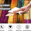 Kitchen Mats for Floor Colorful kitchen rugs Cool Wooden Abstract Anti Fatigue Kitchen Mats Waterproof Floor Mats Cushioned Non-Skid Standing Mats for Laundry, Sink, Set of 2,17.3 x 28+17.3 x 47 Inch