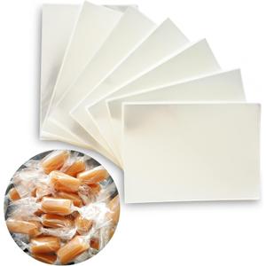 FIESTA WRAPS Clear Candy Wrappers for Caramels (600 Pcs 2.5 x 3.5 Inches) - Natural Clear Cellophane Wrapper - Candy Wrapping Paper for Caramel, Chocolate, Nougat and Lollipops
