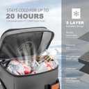 Insulated Cooler Backpack,33 Cans Multifunctional Double Deck Leakproof Cooler Bag with Sternum Strap,Large Capacity Lightweight Travel Camping Beach Backpack Cooler Ice Chest for Men Women