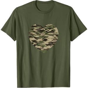 Valentines Day Camo Heart Military Tactical Men Women Kids T-Shirt, L