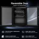 Antarctic Star Wine Cooler, Beverage Refrigerator, 16 Bottle Freestanding Quiet Wine Cellar Front Glass Door for Home and Bar, 1.7 Cu.Ft.