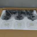 3-Light Black Bathroom Light Fixtures, Vanity Lights for Bathroom Mirror Lamp with Milky White Square Glass Shade, Modern Wall Sconce Light Kitchen Light Fixtures Led Vanity - E26 Base