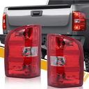 Tail Light Assembly Compatible with Chevrolet Silverado 1500 2500HD 3500HD 2014-2018, GMC Sierra 3500HD 2015-2018 Brake Rear Lamp, Includes Bulbs and Harness, Left and Passenger Side, Pair