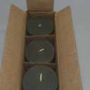 Simply Soson 3x3 inch Dark Moss Green Pillar Candles Set of 3, Rustic Texture, Unscented Green Candles, Dripless Candles, 3 inch Pillar Candles for Wedding Parties Spas Dinner Home Decoration Church