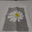Rugs Mat, White Flower Bath Rugs Fluffy Soft Superfine Fiber Rugs Non Slip Bath Mat Machine Wash Plush Bathroom Rug for Bathroom Shower Room (16"24", Gray) (Grey)