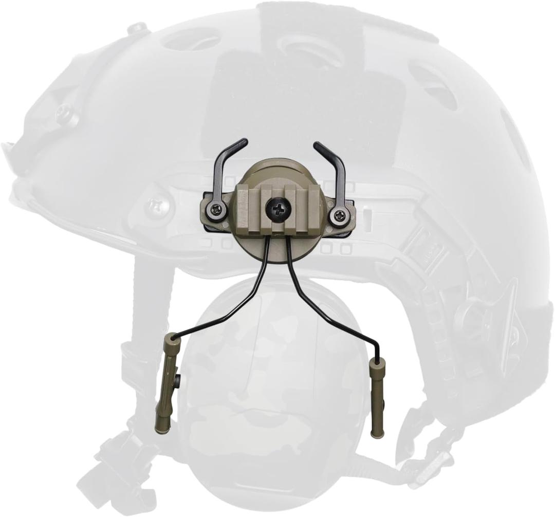 Qavctw Tactical Helmet Rail Headset Adapter Suspension Bracket For Airsoft Ear Protection Fast ARC Rail System