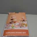 Kootek Dessert Cupcake Stand, 5pcs Dessert Table Display Set, 3 Tiered Cup Cake Holder Tower Stand& Cookie Serving Trays for Wedding, Tea Party, Birthday, Baby Shower