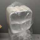 FULING 9X9 3 Compartment 50-Pack Plastic Clamshell Take Out Food Containers, Heavy Duty Disposable To-go Box For Cake, Sandwich, Salad, Dessert