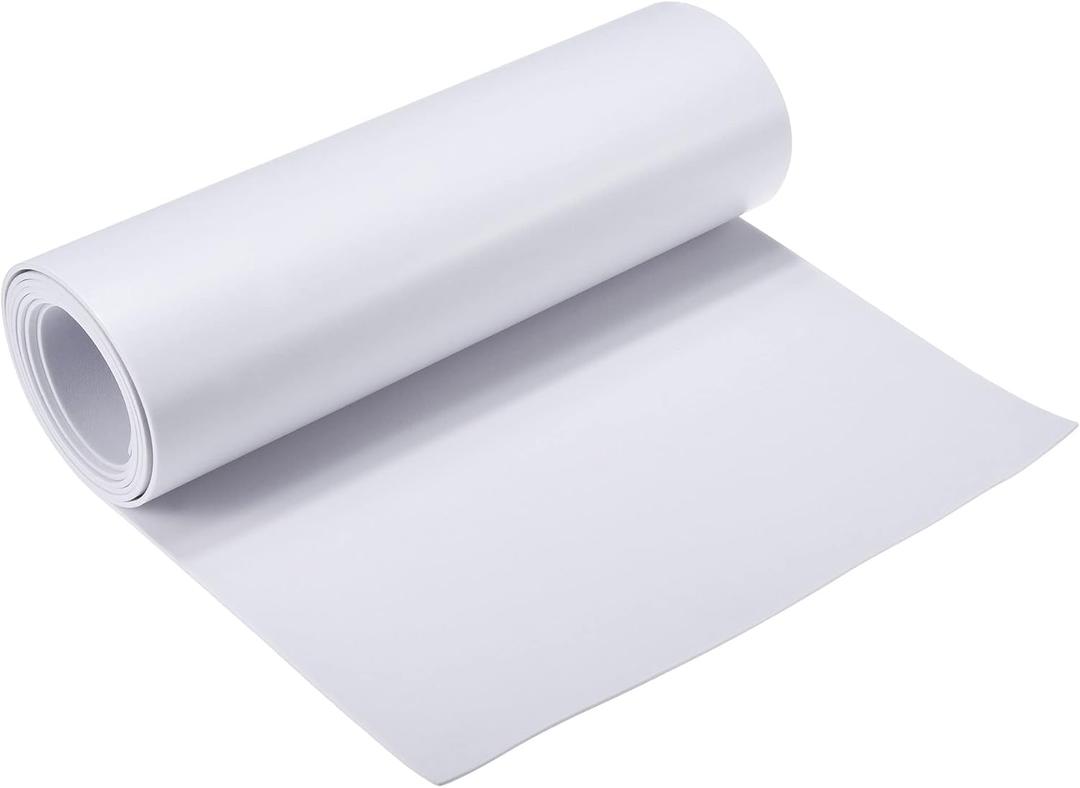MECCANIXITY EVA Foam Sheets White Self Adhesive Back 6.56ft x 11.8 Inch 2mm Thickness