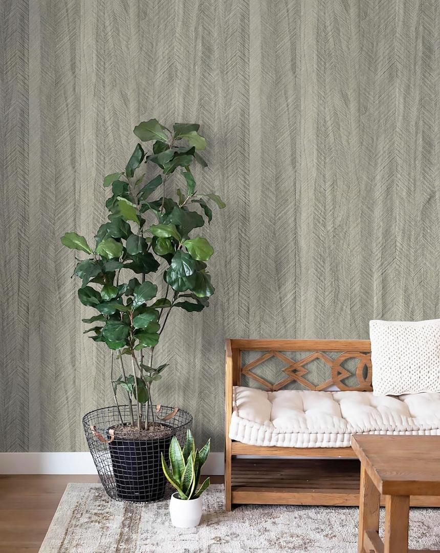 Safiyya Contact Paper Wood Grain Peel and Stick Wallpaper Self Adhesive Removable Wallpaper for Countertops Kitchen Wallpaper for Cabinets and Drawers Vinyl Waterproof Contact Paper 393"15.7" (Gray)