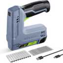 WORKPRO 3.6V Power Electric Cordless 2-in-1 Staple and Nail Gun, 2.0Ah Battery Powered Stapler for Upholstery, Crafts, DIY, Including USB Charger Cable, 2000PCS of Staples and Nails, Grey (Gray)