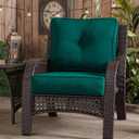 Greendale Home Fashions Outdoor 2-Piece Sunbrella Premium Deep Seat Cushion Set, Canva Forest