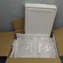 Clear Storage Bins with Lids - 4 Tier Plastic Bins with Wheels, Stackable Storage Bin, Closet Organizers Box for Bedroom, Living Room, 23 QT Folding Box with Magnetic door (White)