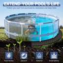 LXKCKJ 15FT Round Pool Pads for Above Ground Pool, Protects Pool Liner, Heavy Duty Puncture Resistant Fabric Pool Mats for Pool Bottom - Prevents Punctures - Weed Barrier - Extends Liner Life