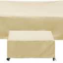 Patio Furniture Covers,Outdoor Furniture Cover Waterproof,Patio Furniture Set Covers for 4 Piece Outdoor Conversation Set,Patio Covers Set-XX-Large (Beige)