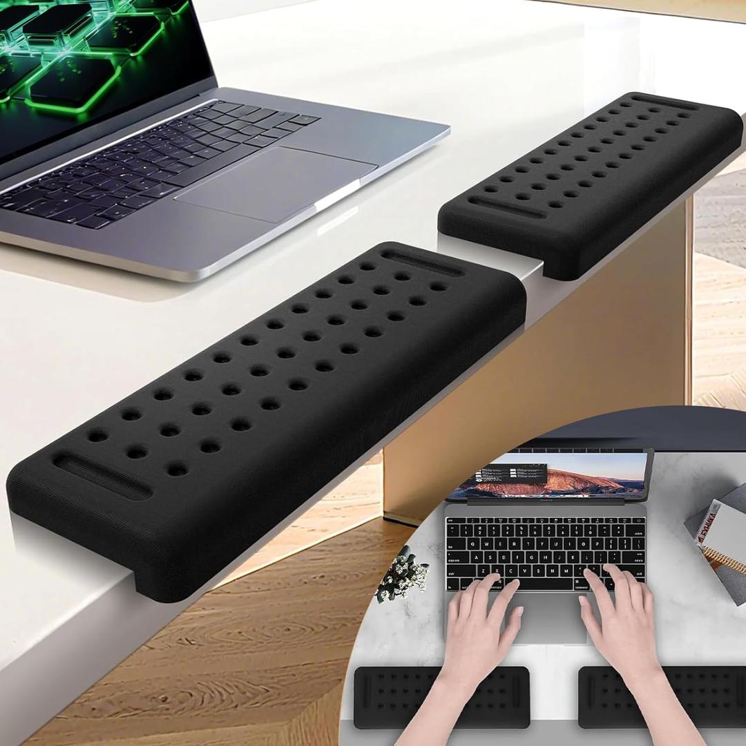 L-Shaped Memory Foam Desk Elbow Pad, 2-Piece Ergonomic Arm Rest Cushion, Non-Slip Desk Edge Wrist Support for Office Home