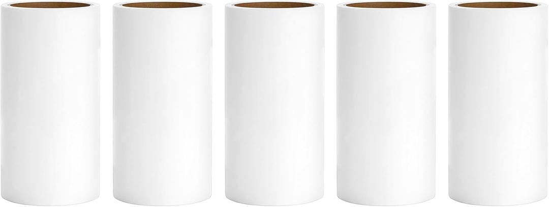 4 inch Lint Roller Refills for PetLovers Evercare Amazon and Other Lint Roller Replacement Refills 4 inch Extra Sticky 60 Sheets per Roll 5 Pack Total 300 Sheets (Inside Diameter 1-1/2 inch)