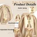 18 Inch Ponytail Extension - Soft Wavy Pony Tails Hair Extensions, Claw Clip Ponytail Extension, Synthetic Hair Extensions Ponytail, Clip in Ponytail