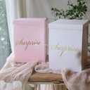 Surprise Explosion Flower Gift Box 10 * 10 * 14 inches- For Marriage Proposal Birthday Party Christmas Mother's Day Any Surprise Event (Without flower) (Pink)